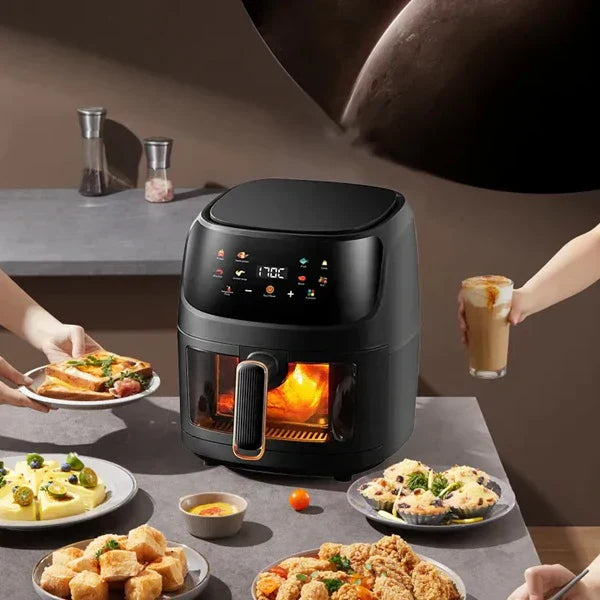 Friteza na vruć vazduh - Air Fryer - Silver Crest S-18 8L + 50 papira za pečenje