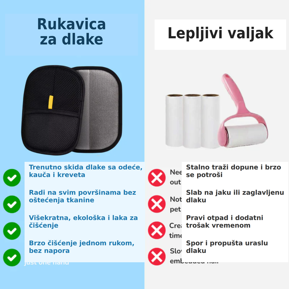 Elektrostatičke rukavice za uklanjanje dlaka kućnih ljubimaca