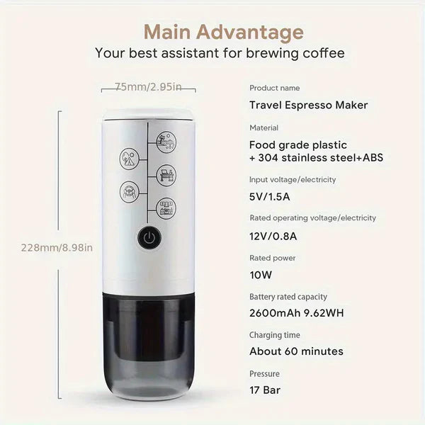 Prenosivi USB espresso aparat