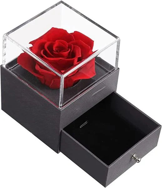 Poklon kutija večna ruža + ogrlica - LOVEBOX