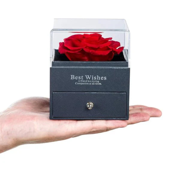Poklon kutija večna ruža + ogrlica - LOVEBOX