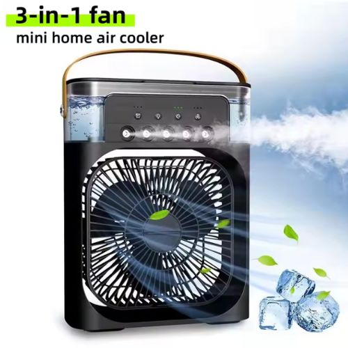 3-u-1 Prenosivi Ventilator-Klima i Ovlaživač Vazduha  sa led svetlom– Osveženje Gde god da Ste!