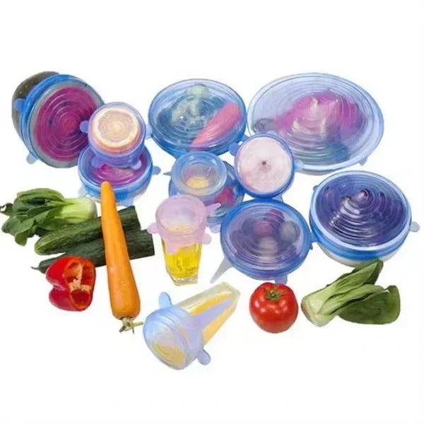 Silikonski poklopci za svežu hranu - 1 set 6 komada