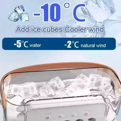 3-u-1 Prenosivi Ventilator-Klima i Ovlaživač Vazduha  sa led svetlom– Osveženje Gde god da Ste!