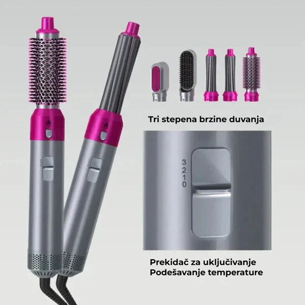 Air Styler - 5u1 Stajler sa nastavcima za oblikovanje kose