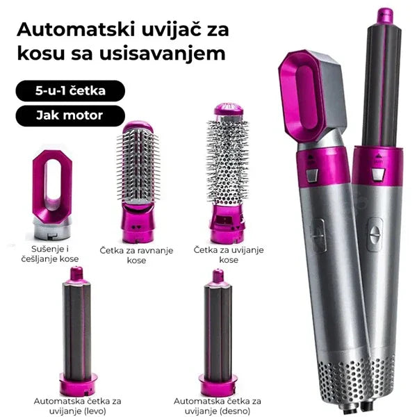 Air Styler - 5u1 Stajler sa nastavcima za oblikovanje kose