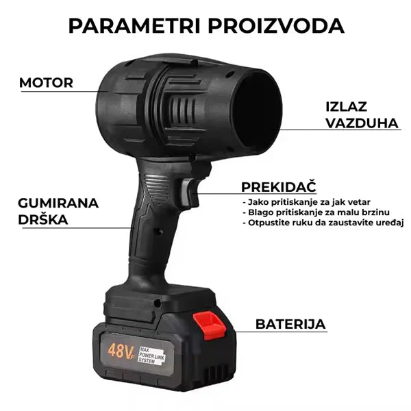 Aku Turbo Fen 2000W + DVE Baterije