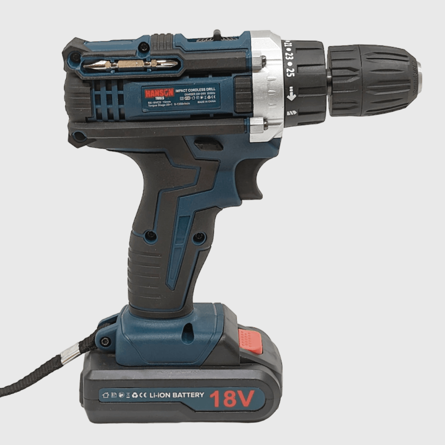 HANSON AKU BUŠILICA 18V + SET ALATA