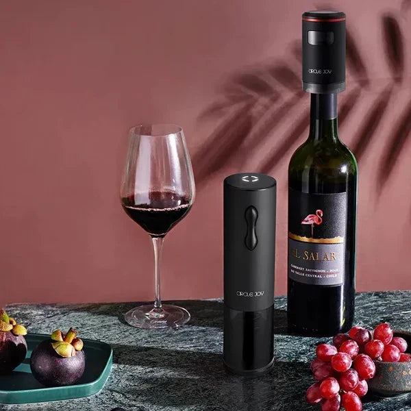 Svetleća zastakljena ruža + Električni otvarač za vino PAPAJA ROMANTIC COMBO