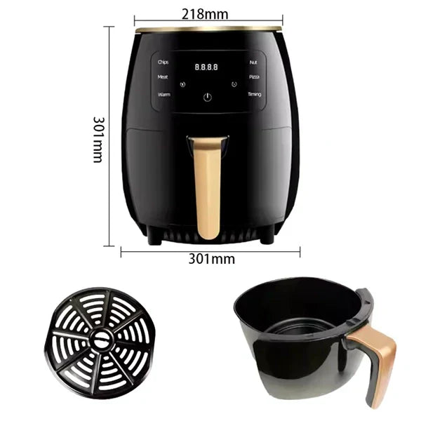 Friteza na vruć vazduh -  Air Fryer - Silver Crest 6L + 50 papira za pečenje