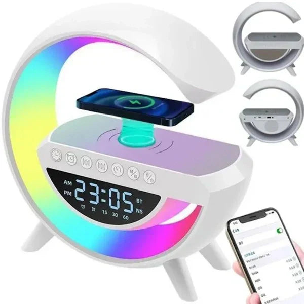 G LED lampa - Punjač, zvučnik, lampa i sat