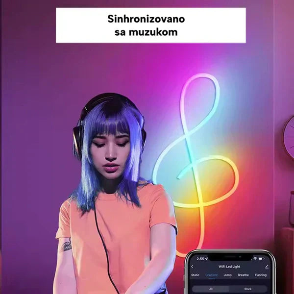 LED neon RGB traka 5m