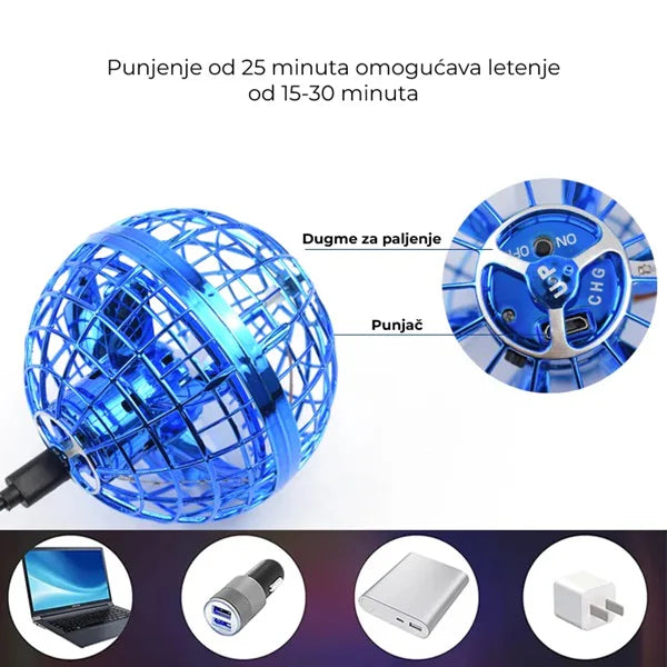 Leteći Spiner - Leteća bumerang lopta koja svetli
