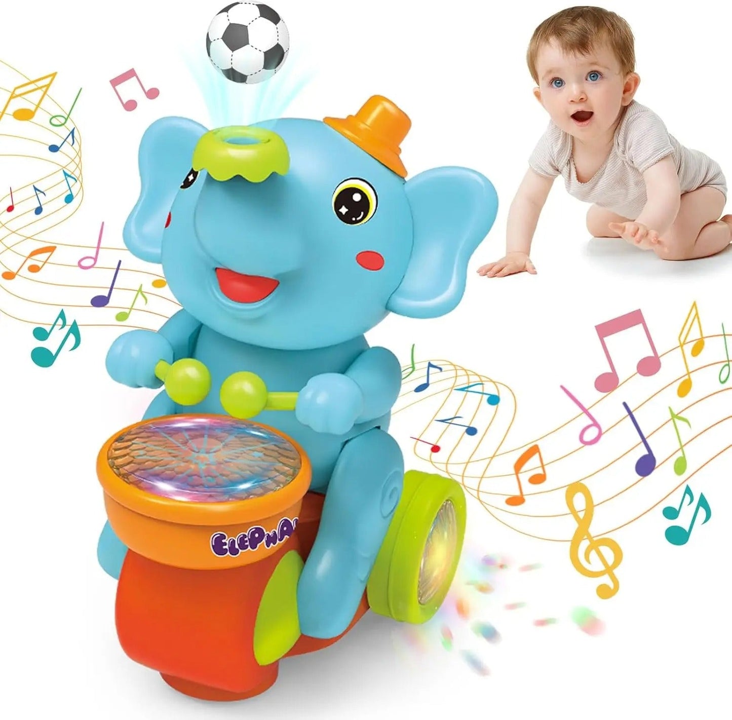 Muzički slon sa levitirajućom lopticom