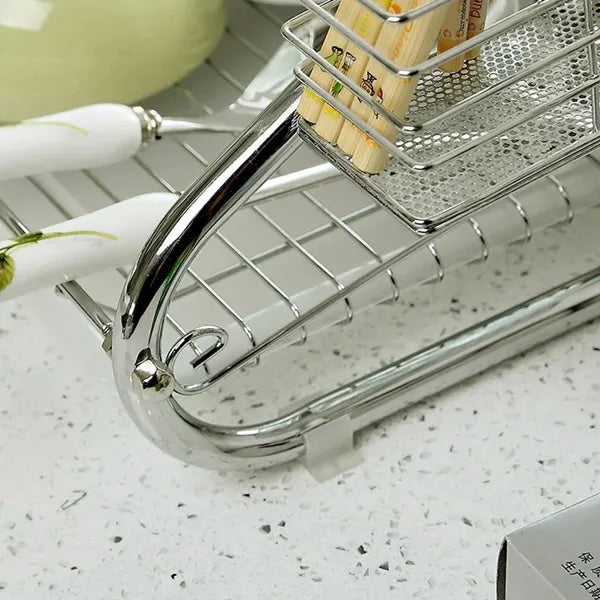 Organizer za sudove - Dvospratni kuhinjski oceđivač od inoksa