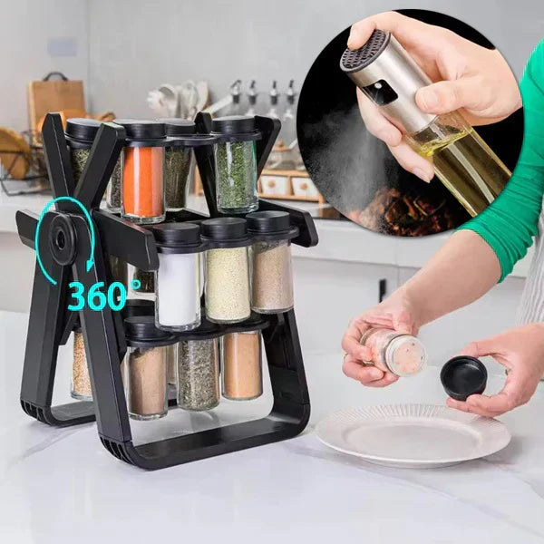 Rotirajući stalak za začine i dozer za ulje i sirće PAPAJA COMBO