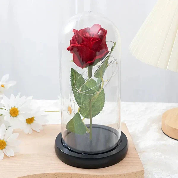 Svetleća zastakljena ruža + Električni otvarač za vino PAPAJA ROMANTIC COMBO