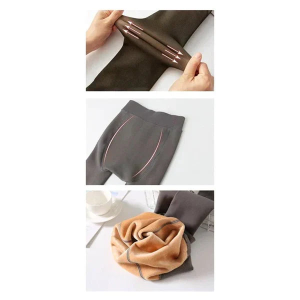 Ženske termo hulahopke - Vunene termo helanke - crna boja