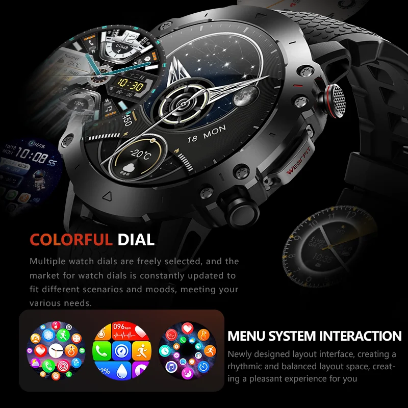 HW6 Smart Watch sa 2 NARUKVICE  - Dužina Crni